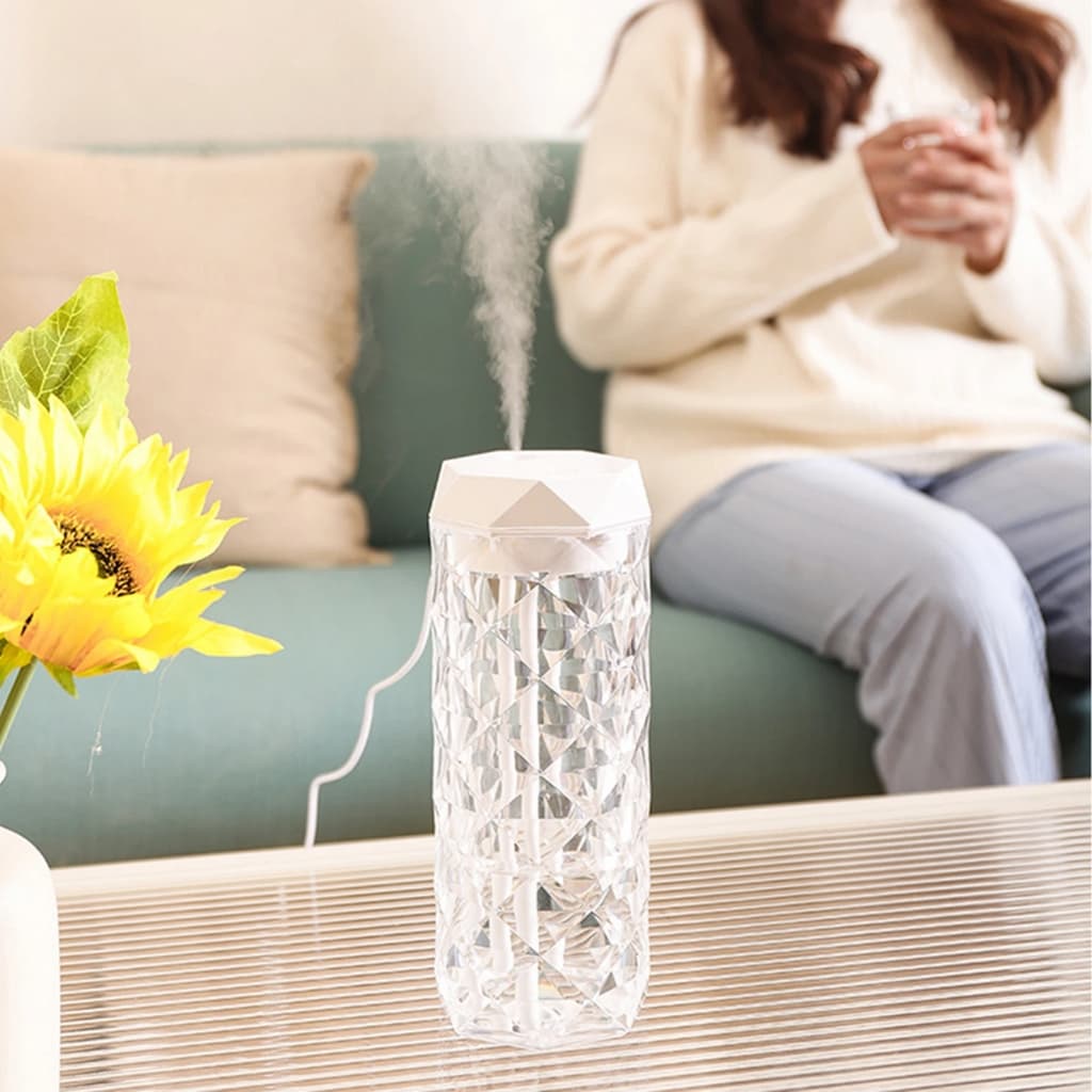Lampe en cristal avec humidificateur d’air, diffuseur d’arôme, USB 900ml - Décoration - صورة 7