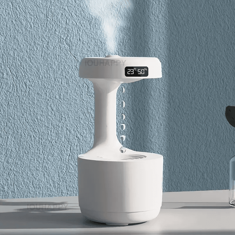 Réveil et Humidificateur d’air gouttelettes d’eau Anti-gravité 800ml - Décoration - صورة 15
