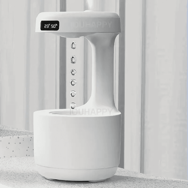 Réveil et Humidificateur d’air gouttelettes d’eau Anti-gravité 800ml - Décoration - صورة 8