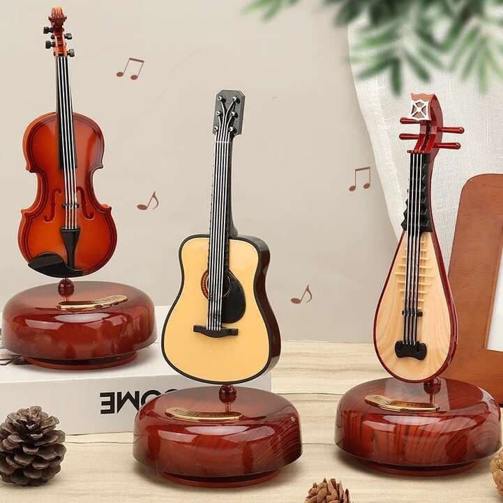 Mini instrument de musique rétro OUD, boîte à musique Décoration - Décoration - صورة 4