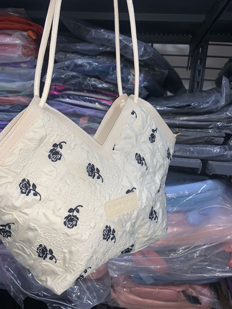Sac à main pour femme motif a fleur - Sac à dos et Mode - صورة حقيقية 9