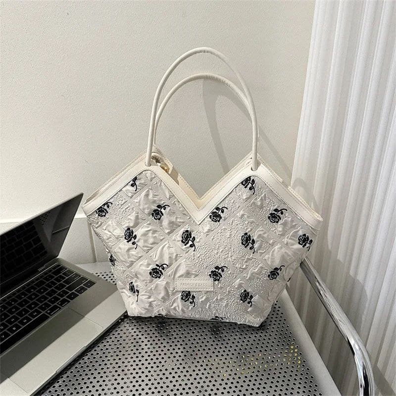 Sac à bandoulière à motif floral avec motif de patch de lettre - Sac à dos et Mode - صورة 3