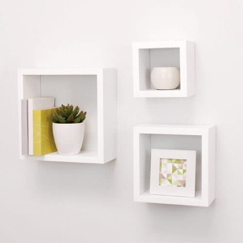 3 Étagères Murale en Bois de Décoration Forme Carrée - Décoration - صورة 4