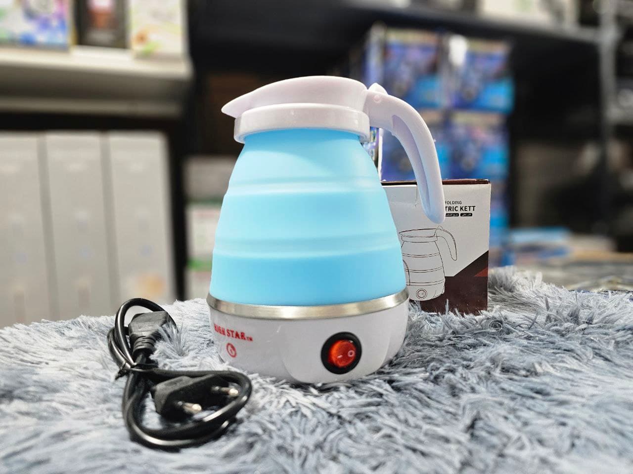 Bouilloire électrique pliable en silicone ,portable Avec indicateur de mise hors tension غلاية كهربائية قابلة للطي محمولة سيليكون - Cuisine - صورة حقيقية 9