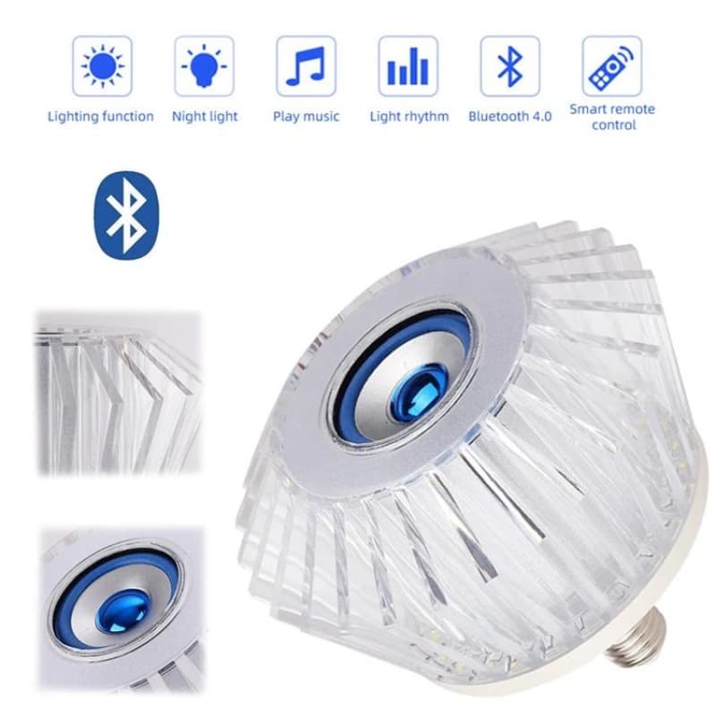 Ampoule musicale LED haut-parleur intégré Crystal Avec Bluetooth et télécommande 24W - Électronique - صورة 2