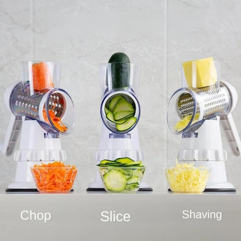 Coupe-légumes multifonctionnel, trancheuse ronde 3 En 1 - Cuisine - صورة 3
