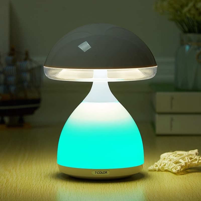 Lampe de chevet LED à capteur tactile Champignon à intensité variable RGB - Décoration - صورة 3