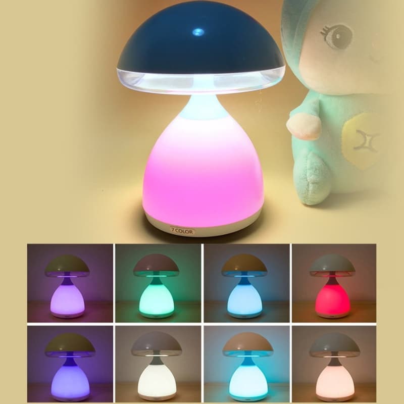 Lampe de chevet LED à capteur tactile Champignon à intensité variable RGB - Décoration - صورة 4