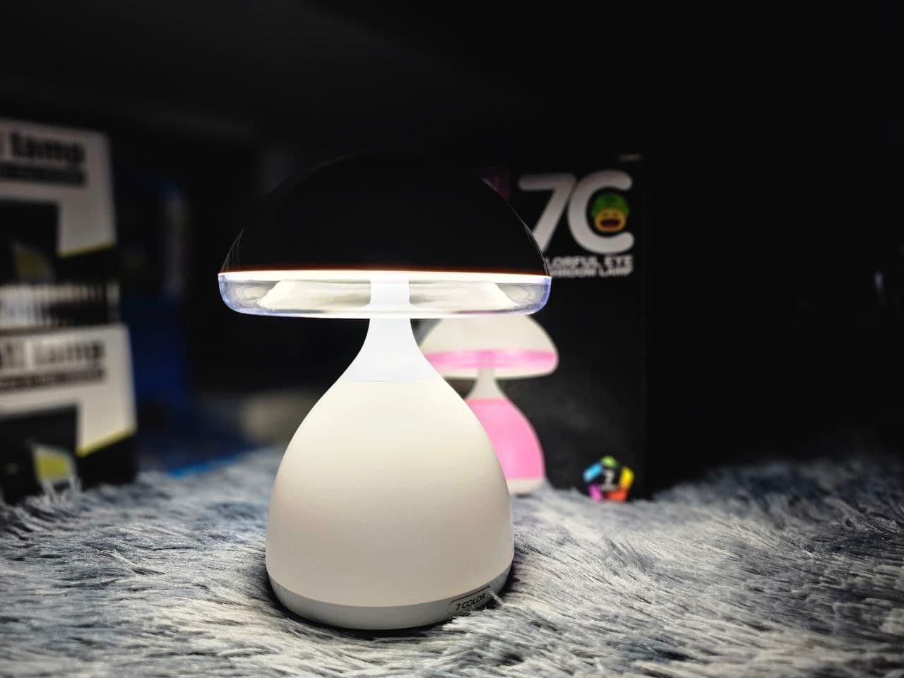Lampe de chevet LED à capteur tactile Champignon à intensité variable RGB - Décoration - صورة حقيقية 7