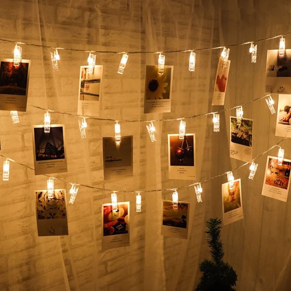 Clips lumineux pour accrocher des photos décoration intérieure - Décoration - صورة 1