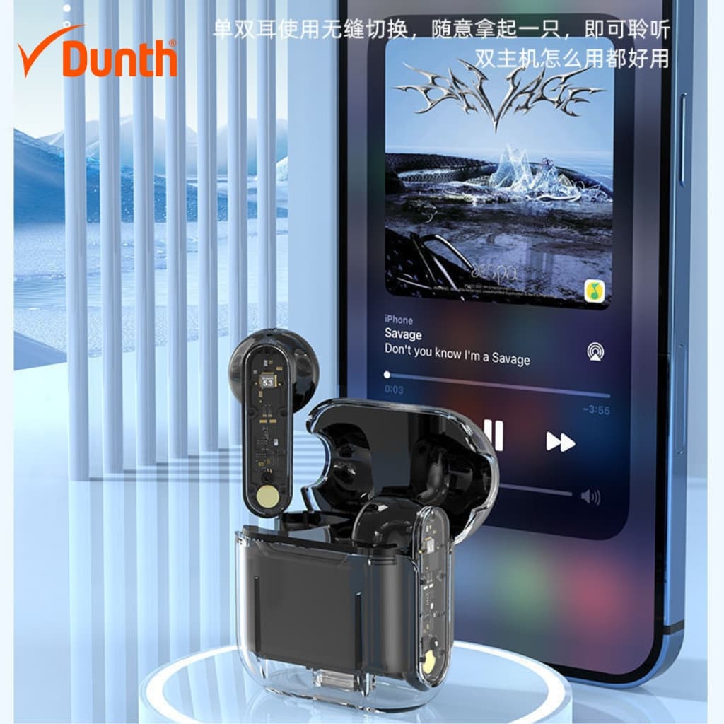 Écouteurs sans fil bluetooth, écouteur mains libres, couleur noir DUNTH DU-T151 - Électronique - صورة 2
