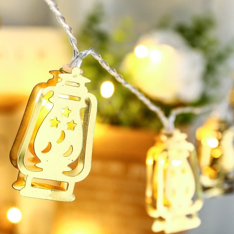 Guirlande lumineuse Fawanis de Ramadan 1.6 M / 10PCS - أضواء زينة رمضانية من فوانيس - Décoration - صورة 4