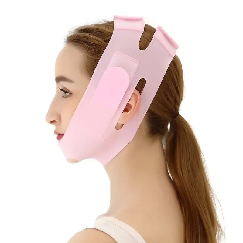 Masque facial en Silicone Nano en forme de V, Bandage pour réduire le Double menton, joue, cou, amincissant, Anti-rides - Soins et Beauté - صورة 3