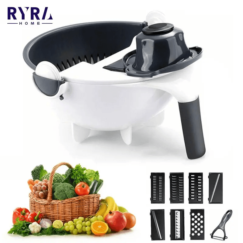 Pot Coupe-Légumes 9in1 Multifonction Avec Panier De Vidange + Éplucheur V2 - Cuisine - صورة 1