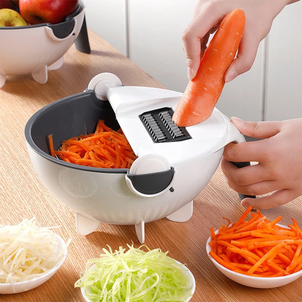 Pot Coupe-Légumes 9in1 Multifonction Avec Panier De Vidange + Éplucheur V2 - Cuisine - صورة 4