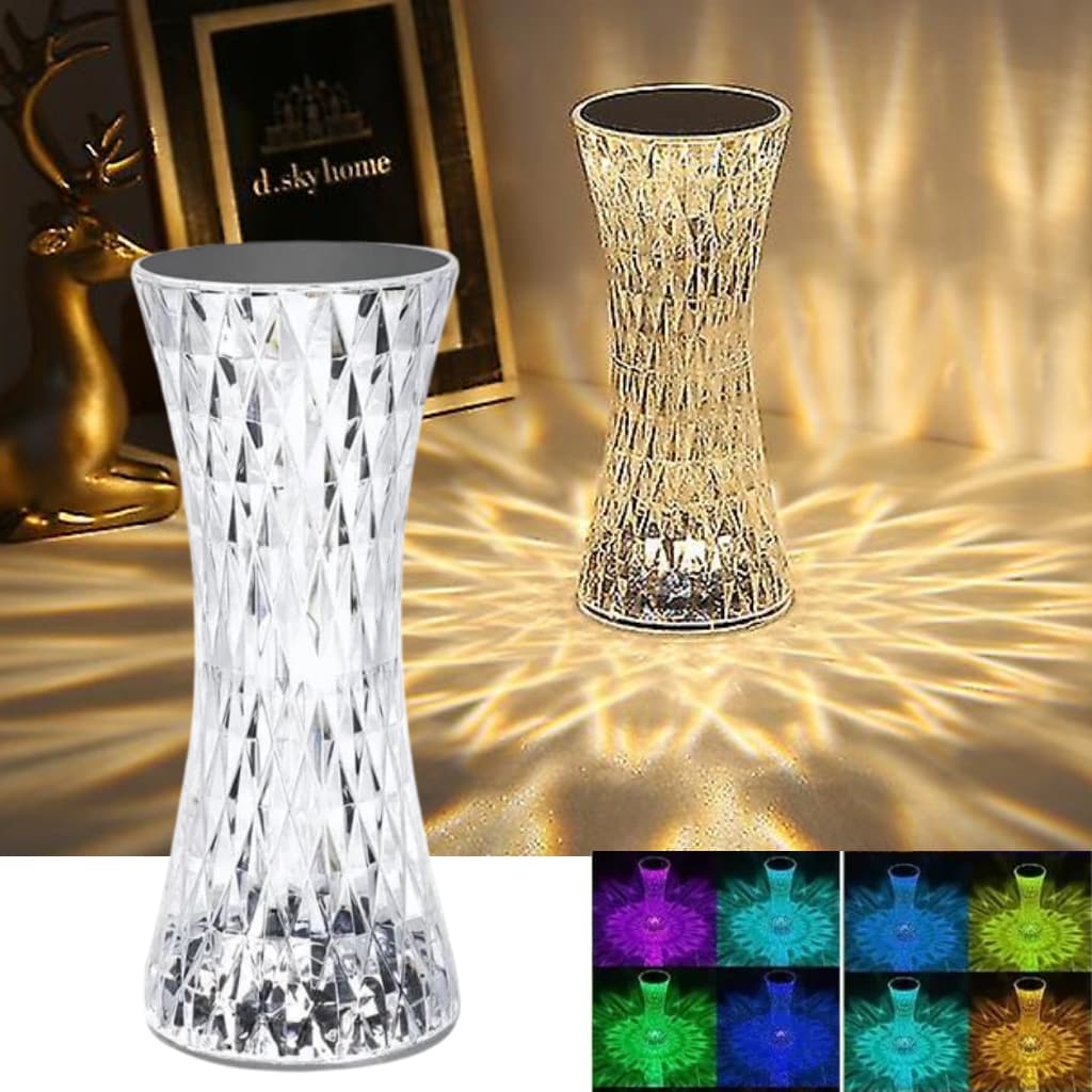 lampe de table en cristal sans fil Tactile Rgb pour chambre - Décoration - صورة 1