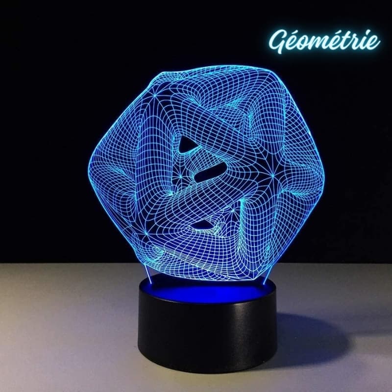 Lampe Veilleuse de bureau 3D 7 lumières changeantes de couleurs En Acrylique - Décoration - صورة 13