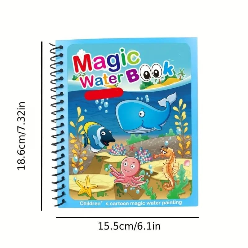 Livre De Dessin À L'eau Magique, Jouet de Coloriage Réutilisable Pour enfants - كتاب رسم الماء السحري، كتاب تلوين قابل لإعادة الاستخدام للأطفال - Jouet & Gaming - صورة 5