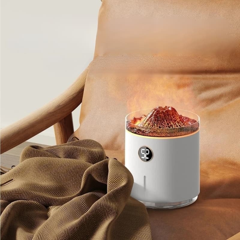 Diffuseur d'arôme de flamme à affichage numérique, brumisateur froid à ultrasons a 2 modes, 350ml, 1200mAh - Électronique - صورة 2