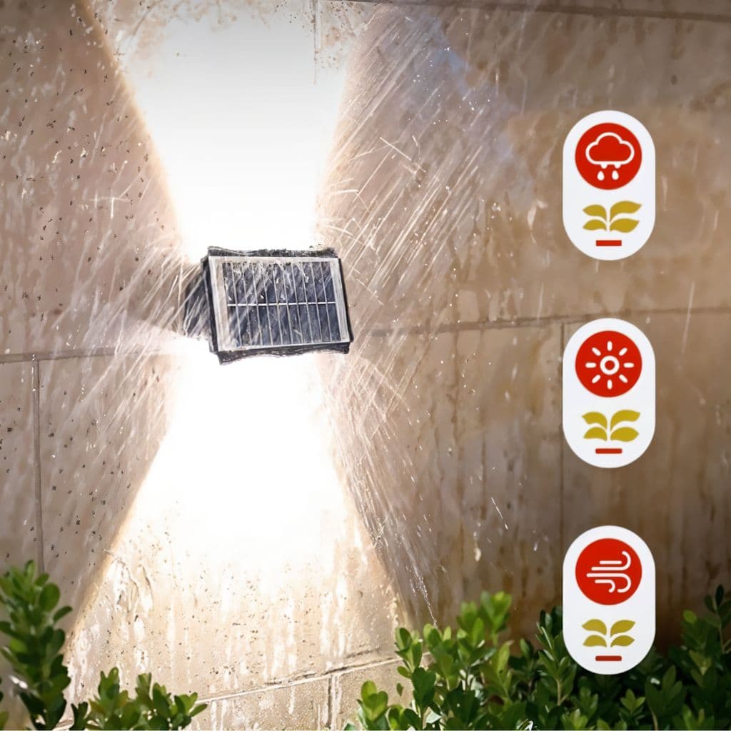 2x PCS Projecteur Solaire Étanche IP65 pour Jardin et Terrasse - Jouet & Gaming - صورة 2