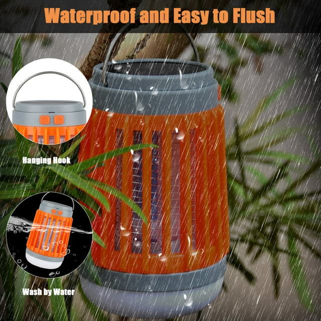 Lampe anti-moustique 3en1 fonctionne à l'énergie solaire et alimentée par batterie rechargeable - Camping et Randonnée - صورة 6