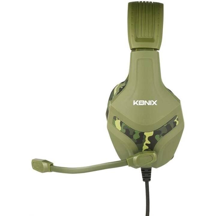 Konix Mythics Casque gaming filaire PS-400 pour console Haut-parleurs 40 mm - Microphone - Motif camouflage vert kaki - Électronique - صورة 5