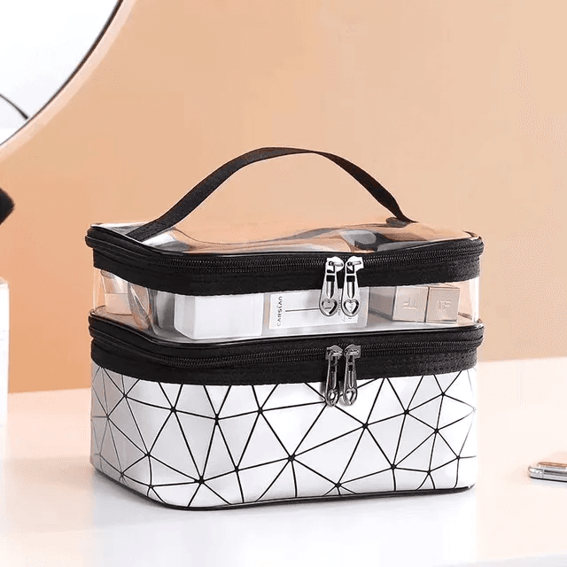 Trousse de maquillage et cosmétiques double couche étanche V1 - Soins et Beauté - صورة 4