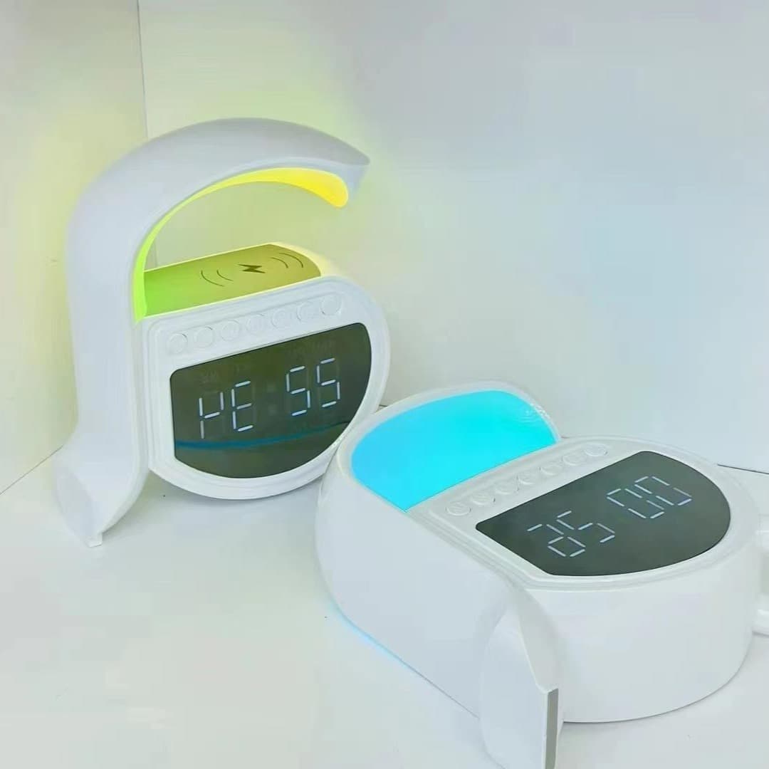 Réveil et Haut-parleur Bluetooth RGB intelligente type Big G Wireless Charger V5 - Électronique - صورة 3