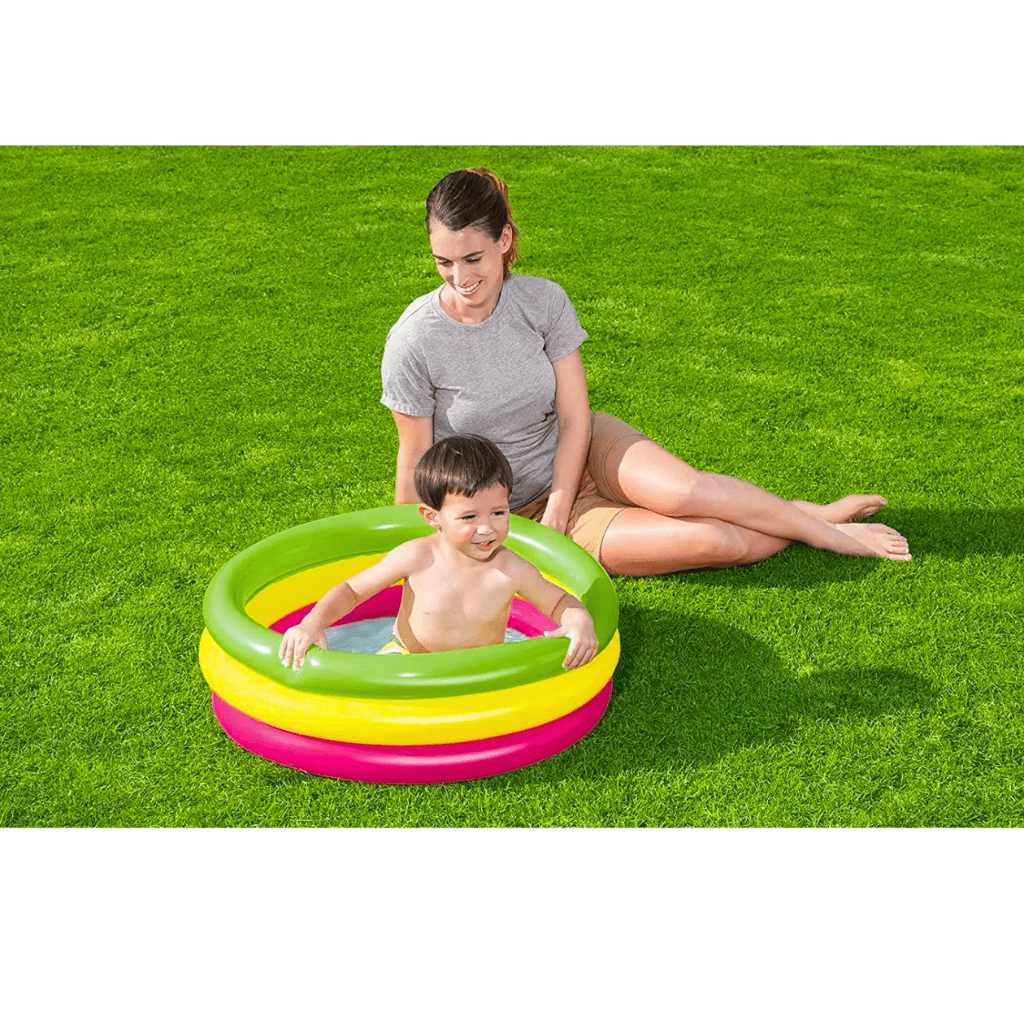 Piscine gonflable arc-en-ciel 70 cm x 24 cm Bestway #51128 - Divers - صورة حقيقية 10