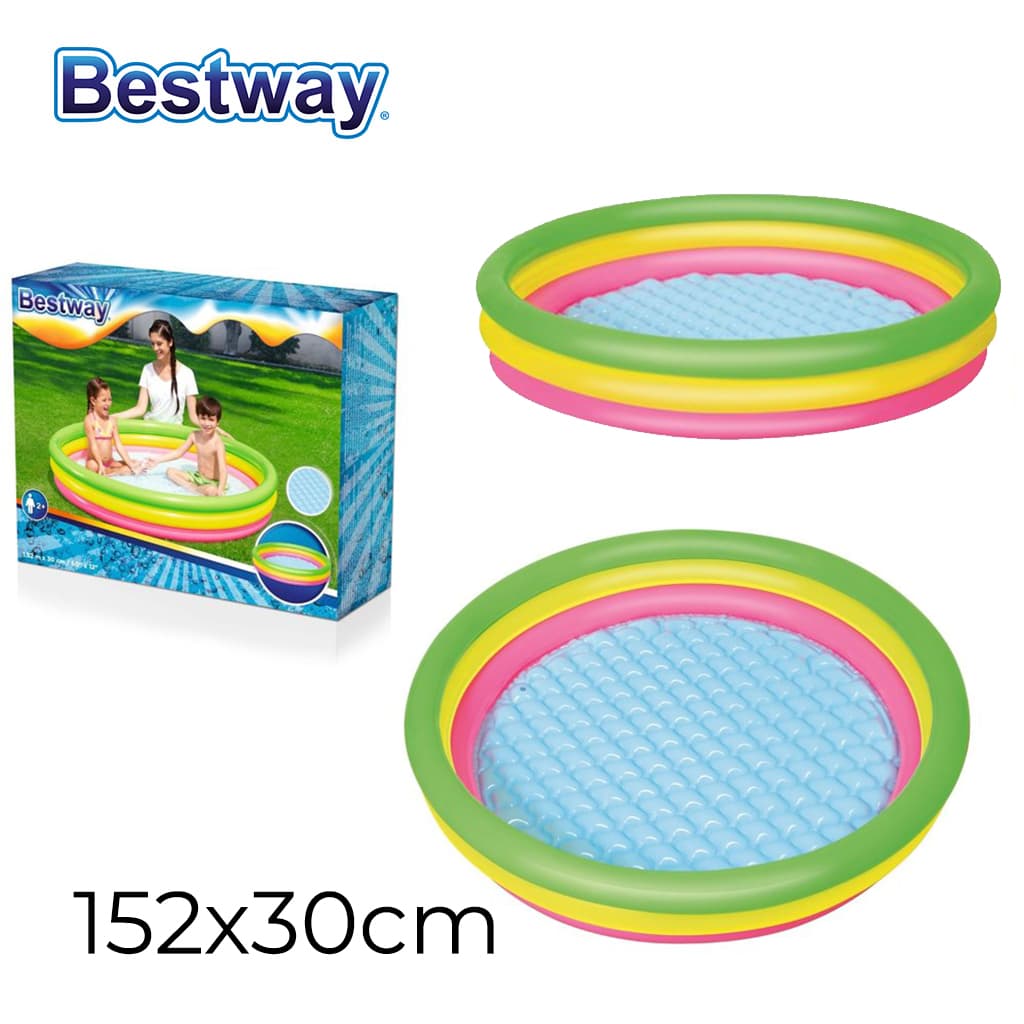 Piscine Gonflable Arc-en-Ciel 152 cm x 30 cm Bestway #51103 - Divers - صورة 1