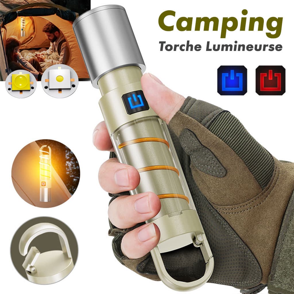 Lampe Torche Rechargeable, Ultra Puissante avec 5 Modes D'éclairage - Camping et Randonnée - صورة 1