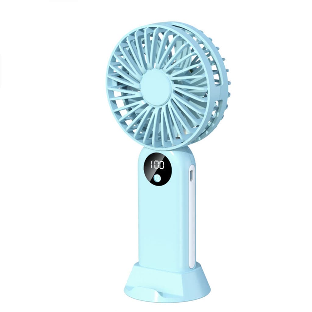 Mini ventilateur portable avec batterie 2400 mAh, léger, 3 vitesses, base mobile - Accessoires - صورة 6