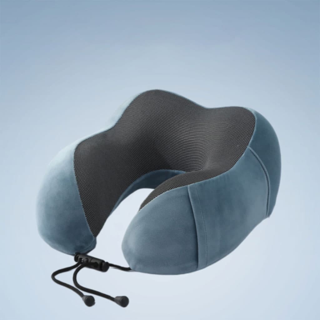 Kit de voyage 3in1 Oreiller en mousse à mémoire de forme en forme de U avec Bouchon d’oreille et Bandeau Yeux - Vacance & Loisir - صورة 4