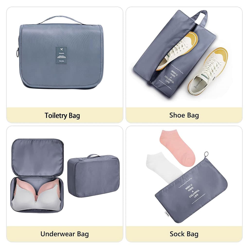 Organisateur Valise 8pcs Sac Rangement et Les Essentiels du Voyage - Soins et Beauté - صورة 4