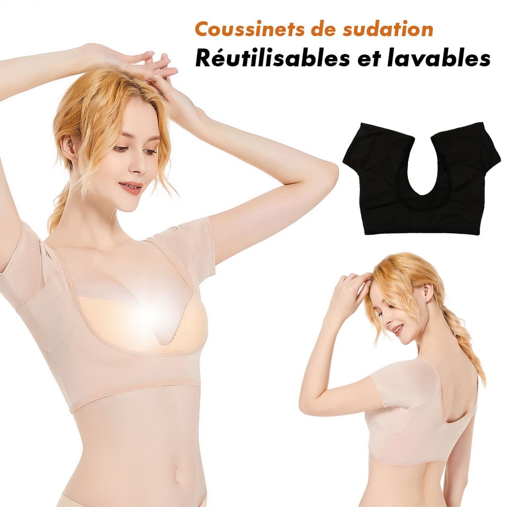 Coussinets de sudation en forme de t-shirt Réutilisables et lavables Pour les aisselles - وسادات عرق على شكل قميص قابلة لإعادة الاستخدام - Sport - صورة 2