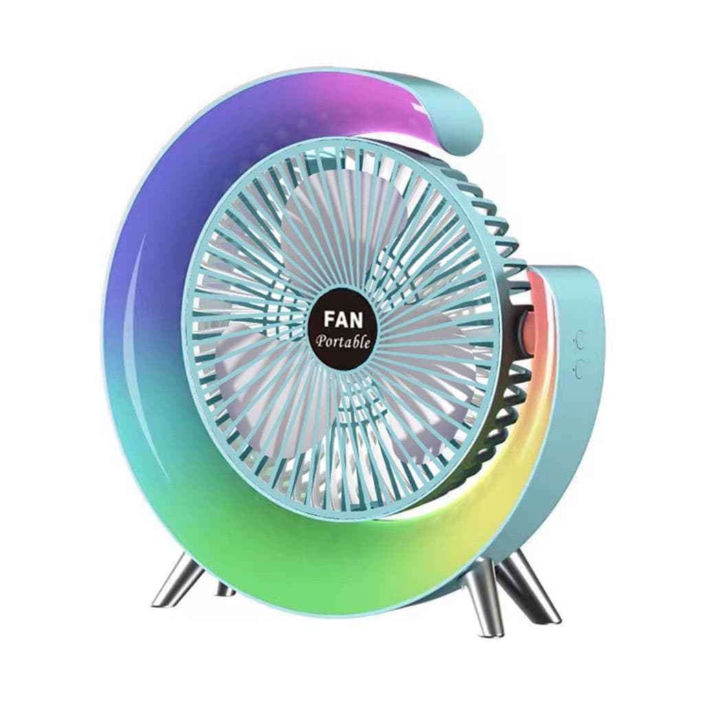 Ventilateur de table portable avec lampe G décorative à LED USB - Électronique - صورة 4