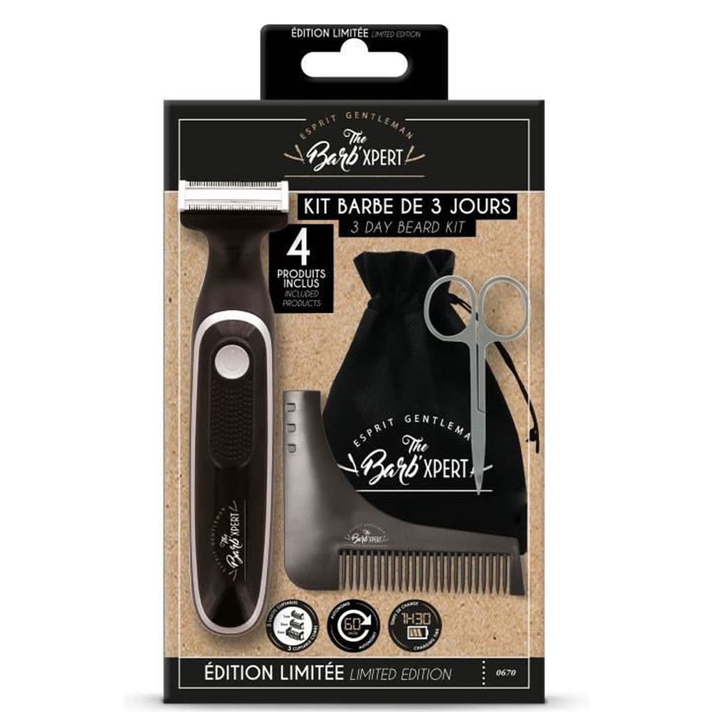 Kit Barbe Tondeuse Hybride, Ciseaux Barbe et Moustache, Peigne Sculptant - Pochette Barb'Xpert - Divers - صورة 2