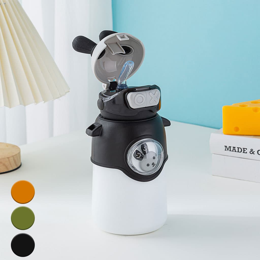 Bouteille Thermos en Acier Inoxydable 500 ml avec Paille, Motif Lapin pour Enfants - Divers - صورة 1
