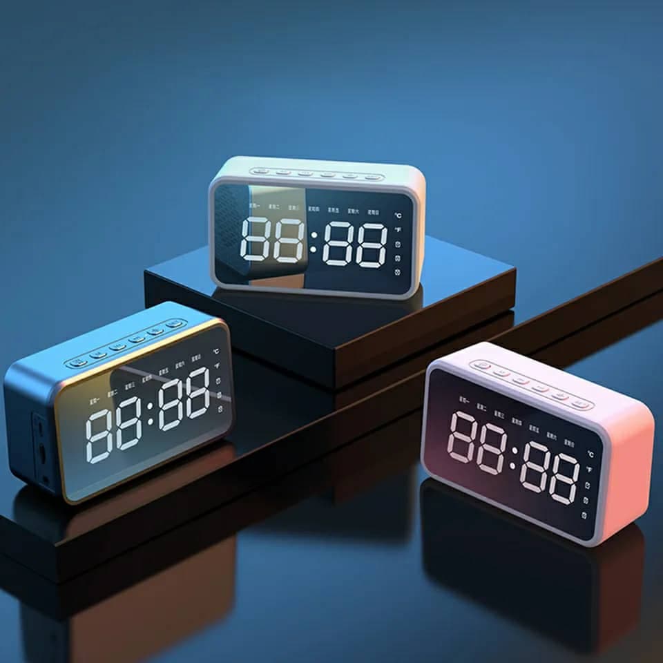Réveil intelligente sans fil Bluetooth haut-parleur LED FM,AUX ,TF - Électronique - صورة 5
