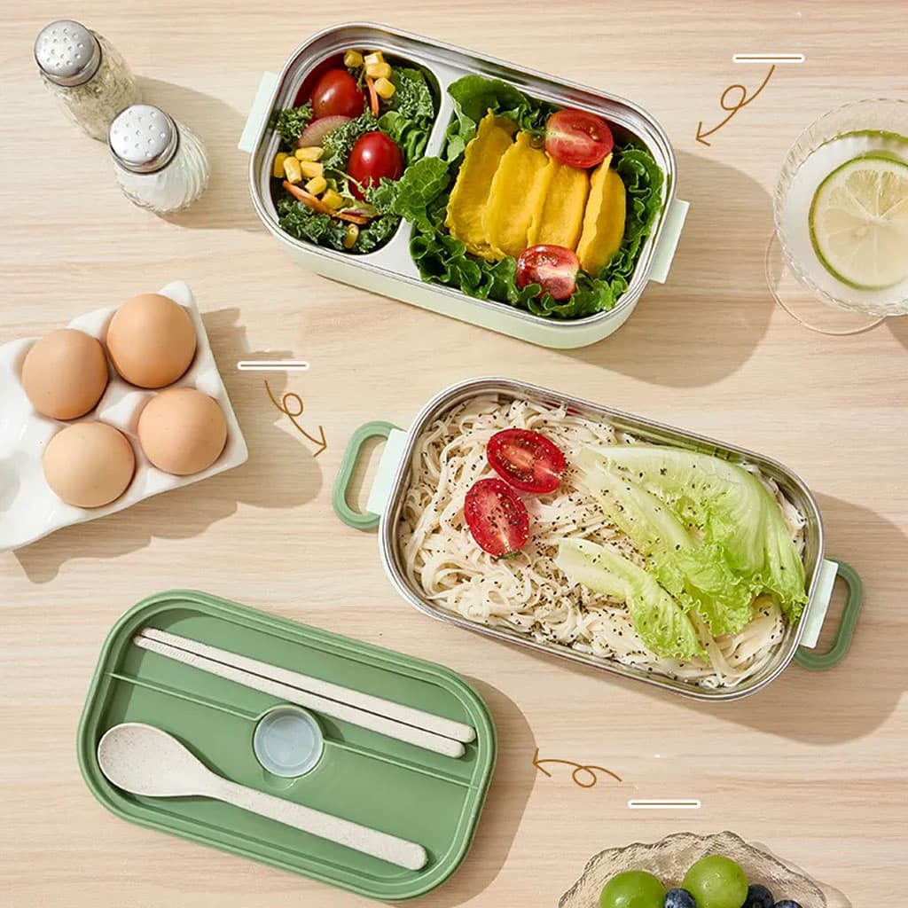 Boîte à lunch 3 Compartiment en Inox 304 , pratique et facile à transporter - Divers - صورة 4