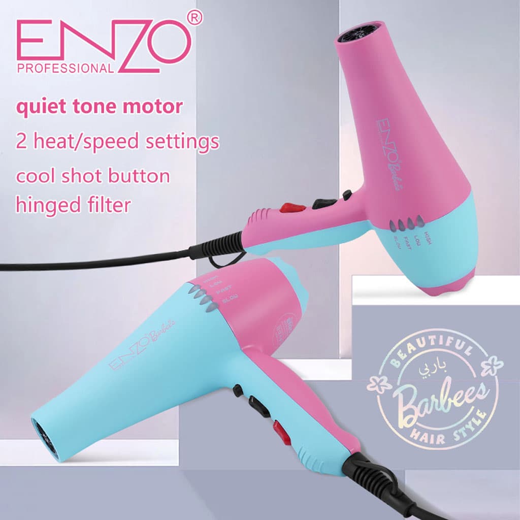 ENZO PROFESSIONAL Seche cheveux Ionic turbo 17000 RPM Edition Barbie - Soins et Beauté - صورة 2