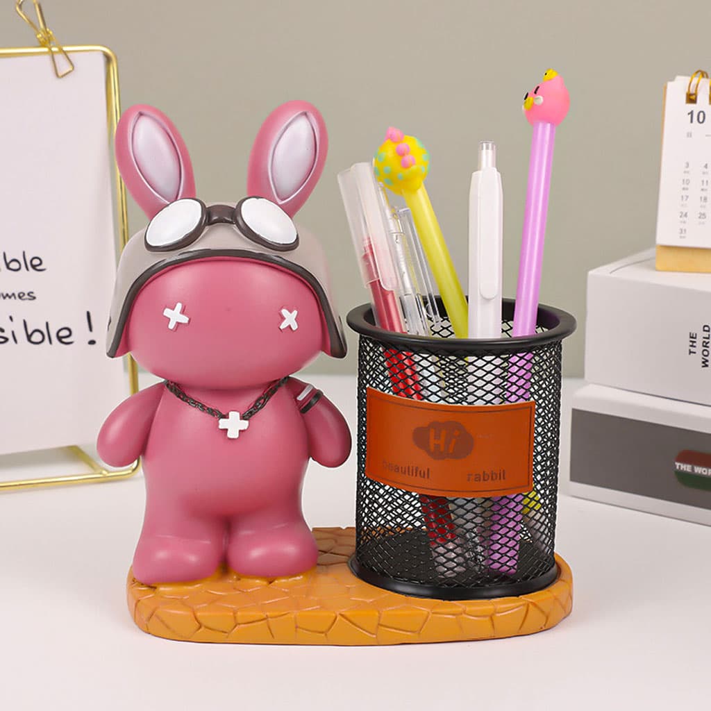 Pot à crayons multifonction haute capacité Motif lapin mignon - Décoration maison - Maison - صورة 1