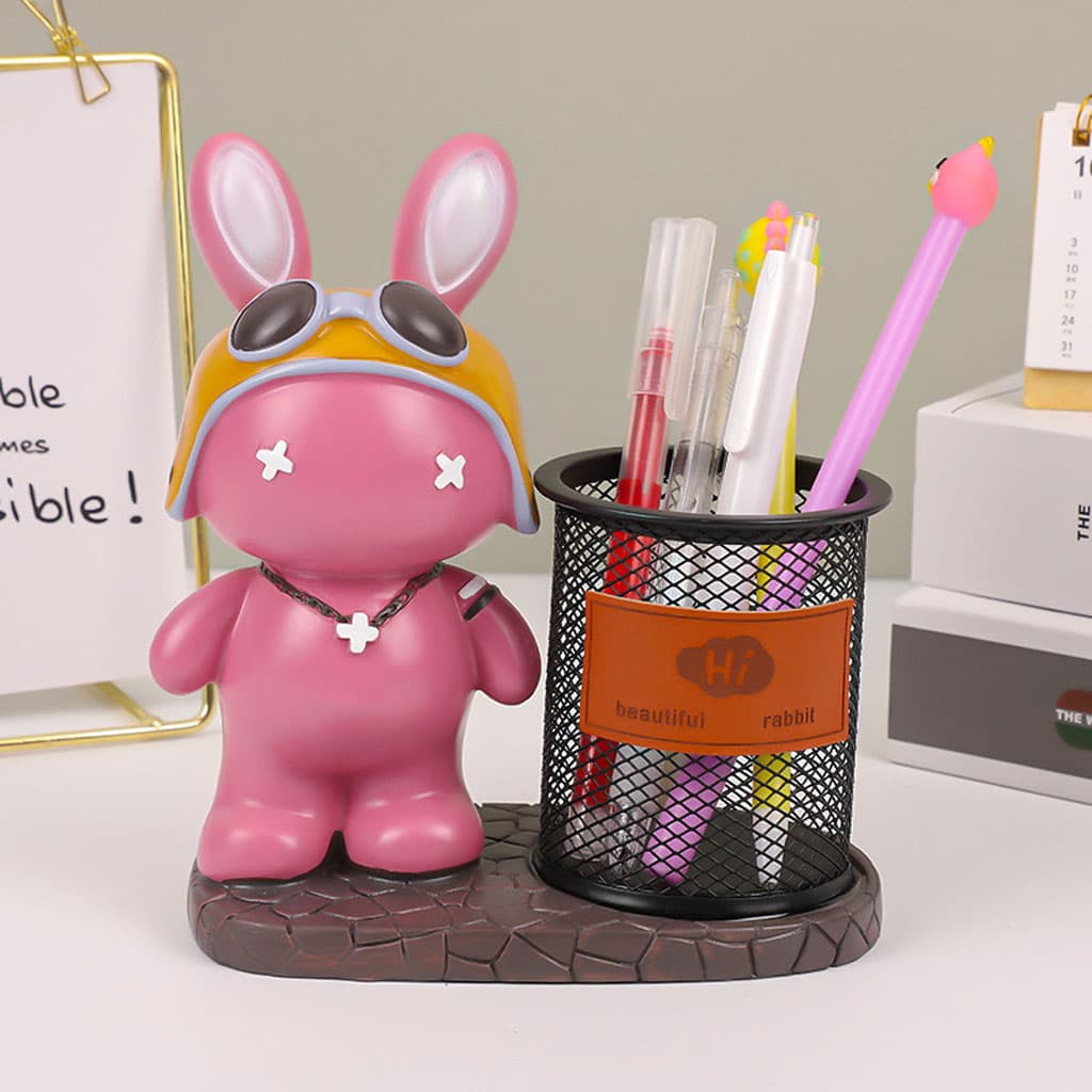 Pot à crayons multifonction haute capacité Motif lapin mignon - Décoration maison - Maison - صورة 2