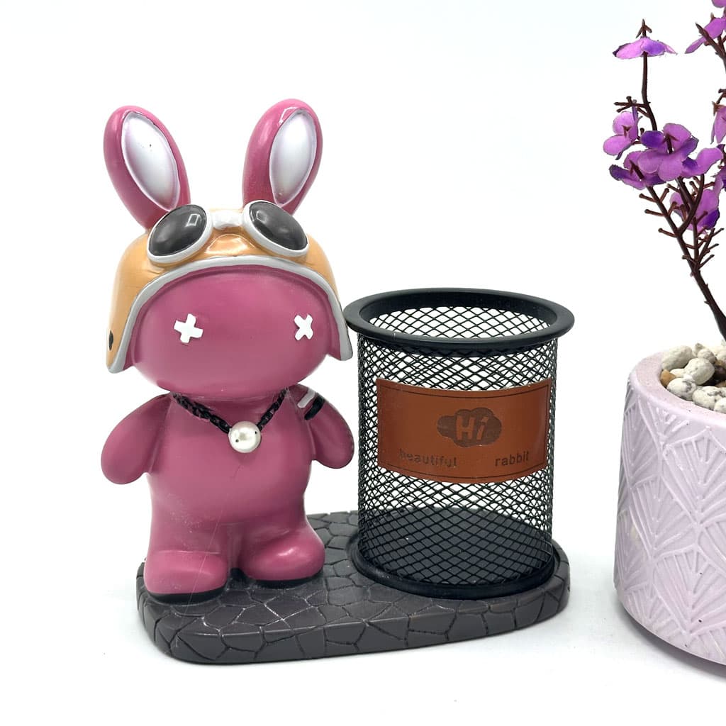 Pot à crayons multifonction haute capacité Motif lapin mignon - Décoration maison - Maison - صورة 3
