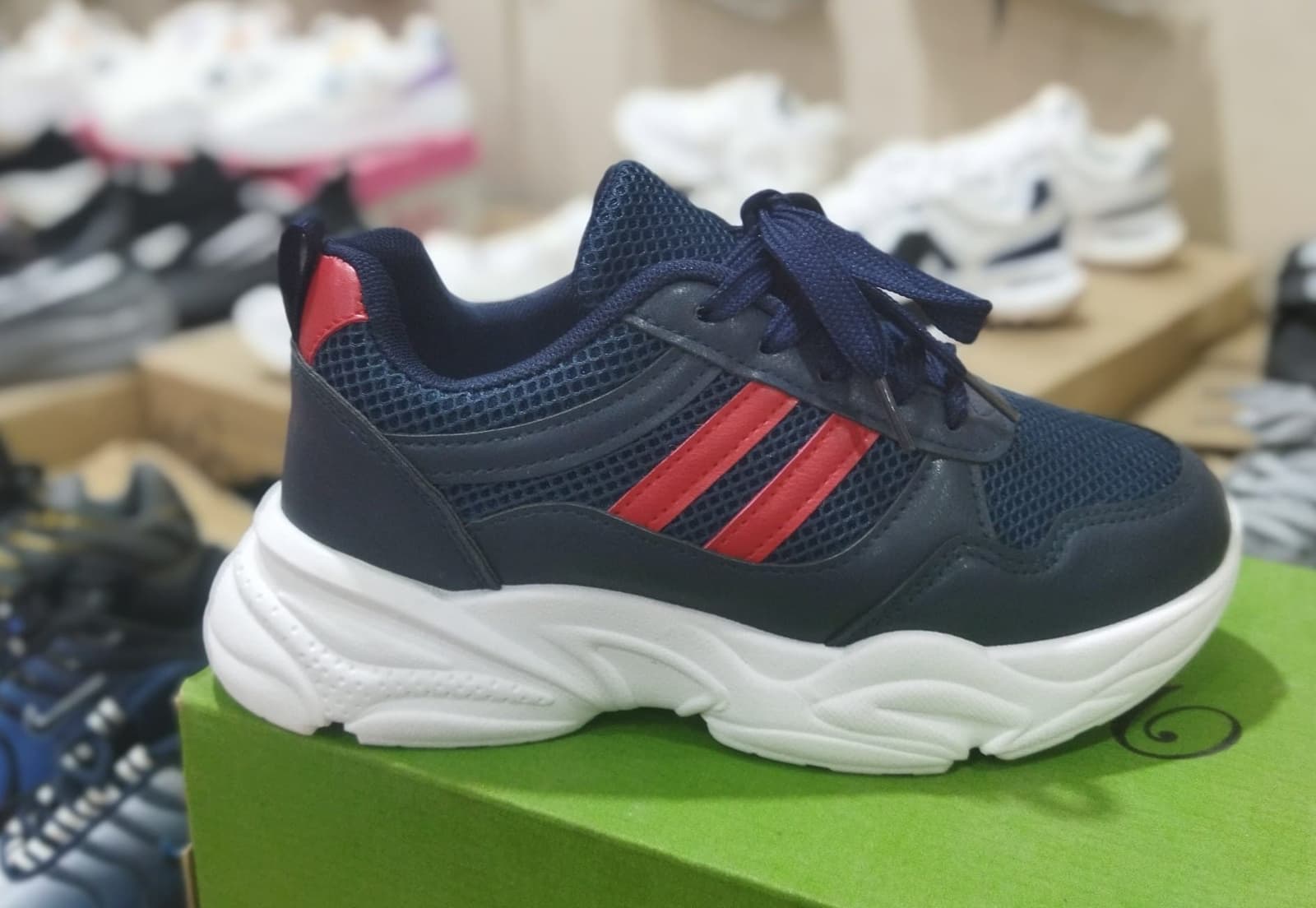 Chaussure streetwear casual confortable semelle absorbante au chocs - BLEU NUIT - Vêtements et chaussures - صورة حقيقية 4