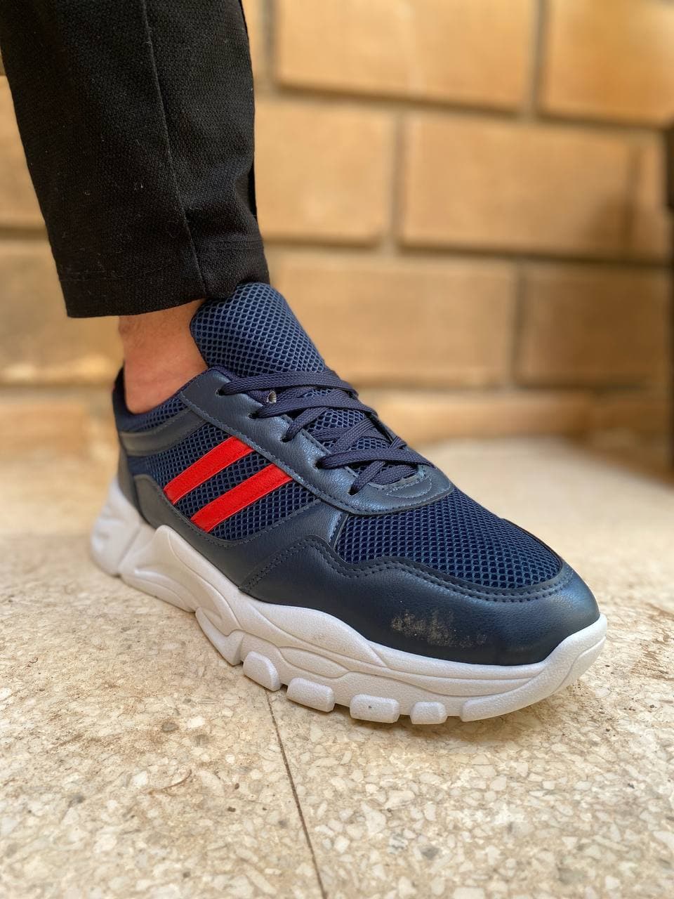 Chaussure streetwear casual confortable semelle absorbante au chocs - BLEU NUIT - Vêtements et chaussures - صورة حقيقية 5