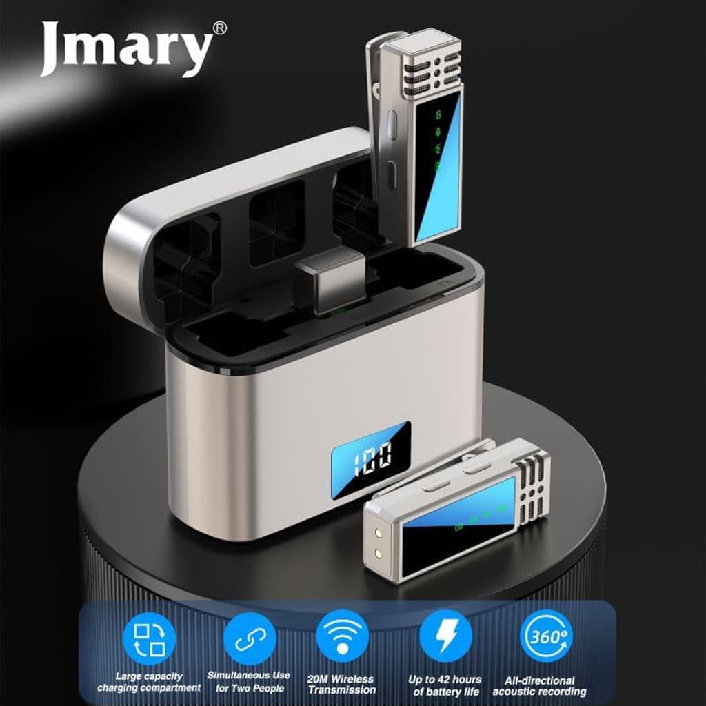 JMARY Microphone Sans-Fil MW-15 (2-TX) TYPE-C - Électronique - صورة 2