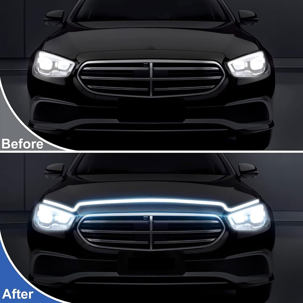 LED dynamiques Bandes lumineuses pour capot de voiture - Accessoires Auto/Moto - صورة 2