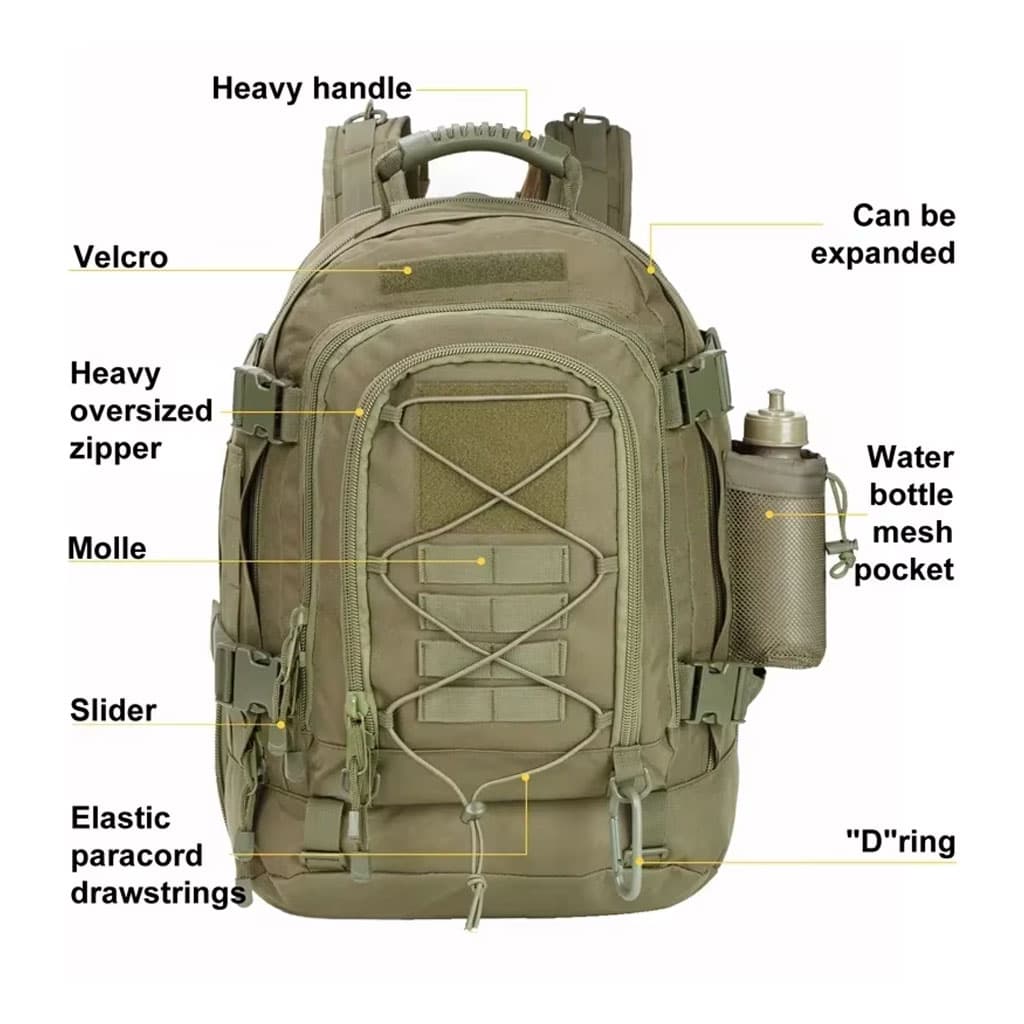Sac à Dos de randonnée Rucksack Large Capacity 60L JRD5 - Camping et Randonnée - صورة 4