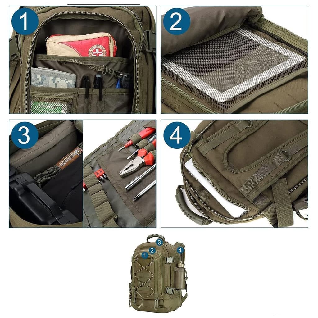 Sac à Dos de randonnée Rucksack Large Capacity 60L JRD5 - Camping et Randonnée - صورة 6
